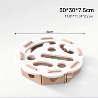 HKM-6505405 Interactive Cat Puzzle Toy with Maze and Bell Ball for Indoor Mental Stimulation and Exercise