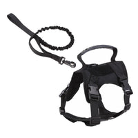 HKM-650579 Breathable Nylon Tactical Pet Harness with Traction Rope for Dogs and Cats
