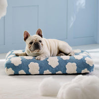 HKM-6507837 Large Thick Shredded Foam Dog Bed with Removable Cover - Cozy Plush Design with Anti-Slip Bottom
