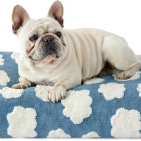 HKM-6507837 Large Thick Shredded Foam Dog Bed with Removable Cover - Cozy Plush Design with Anti-Slip Bottom