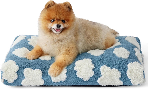 HKM-6507837 Large Thick Shredded Foam Dog Bed with Removable Cover - Cozy Plush Design with Anti-Slip Bottom