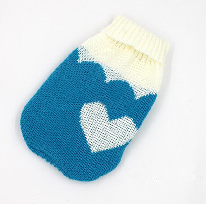 HKM-6508733 Knitted Wool Winter Sweater for Small Dogs - Multiple Sizes Available