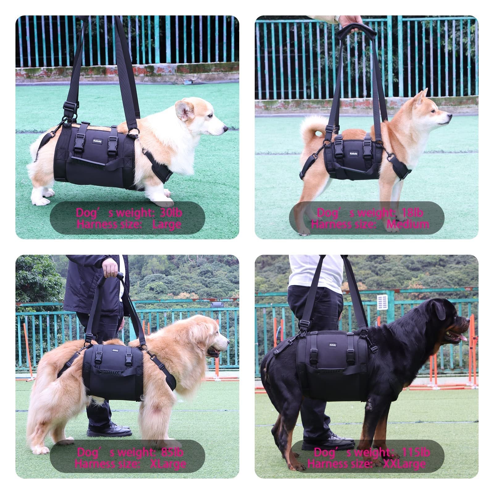 HKM-6509629 Outdoor Dog Harness with Leg Support and Oxford Fabric for Rehabilitation