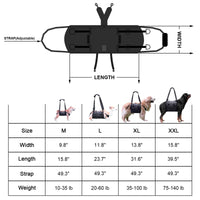HKM-6509629 Outdoor Dog Harness with Leg Support and Oxford Fabric for Rehabilitation