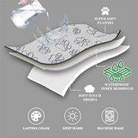 HKM-6510013 Waterproof Pet Blanket in Cut Flower Gray, Multiple Sizes for Dogs