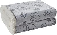 HKM-6510013 Waterproof Pet Blanket in Cut Flower Gray, Multiple Sizes for Dogs