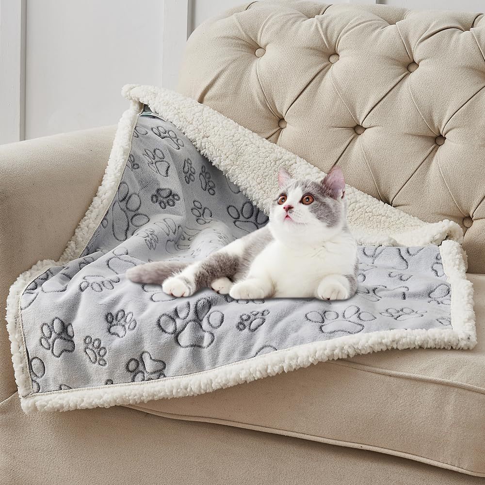 HKM-6510013 Waterproof Pet Blanket in Cut Flower Gray, Multiple Sizes for Dogs