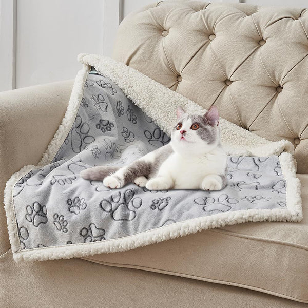 HKM-6510013 Waterproof Pet Blanket in Cut Flower Gray, Multiple Sizes for Dogs