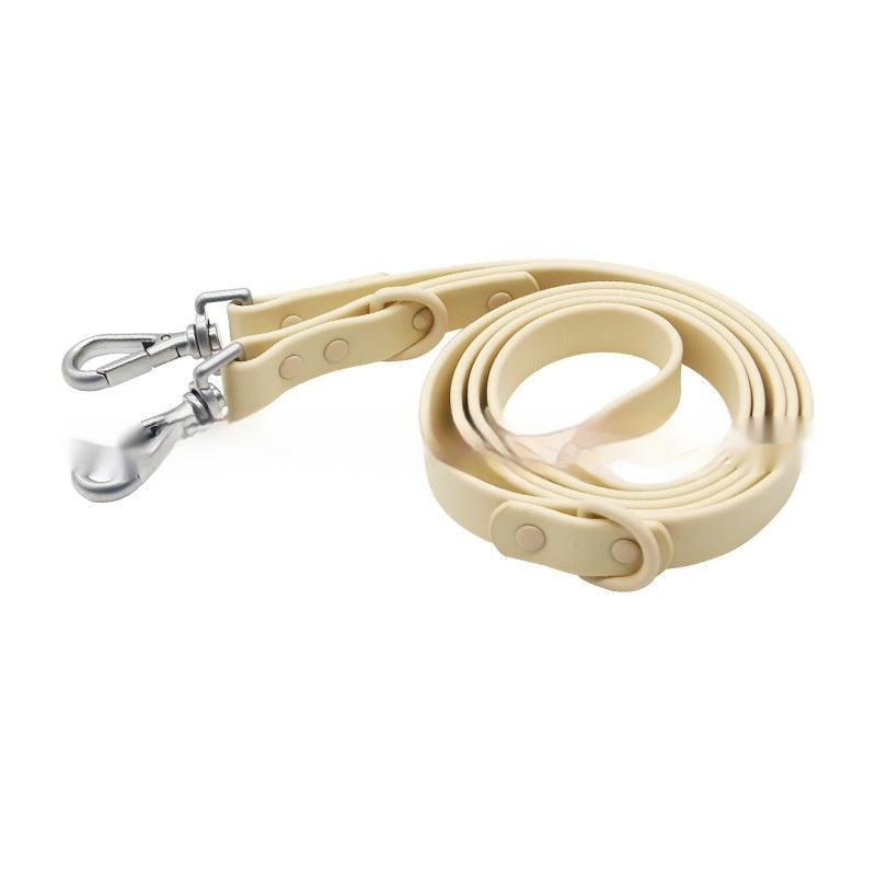 HKM-6510141 Multi-functional Double-Leash for Pet Walking - Durable PVC-Coated Webbing in Various Colors