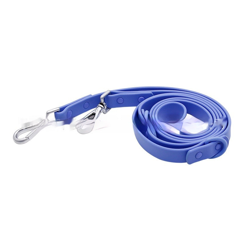 HKM-6510141 Multi-functional Double-Leash for Pet Walking - Durable PVC-Coated Webbing in Various Colors