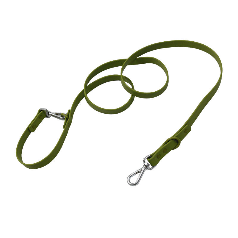 HKM-6510141 Multi-functional Double-Leash for Pet Walking - Durable PVC-Coated Webbing in Various Colors