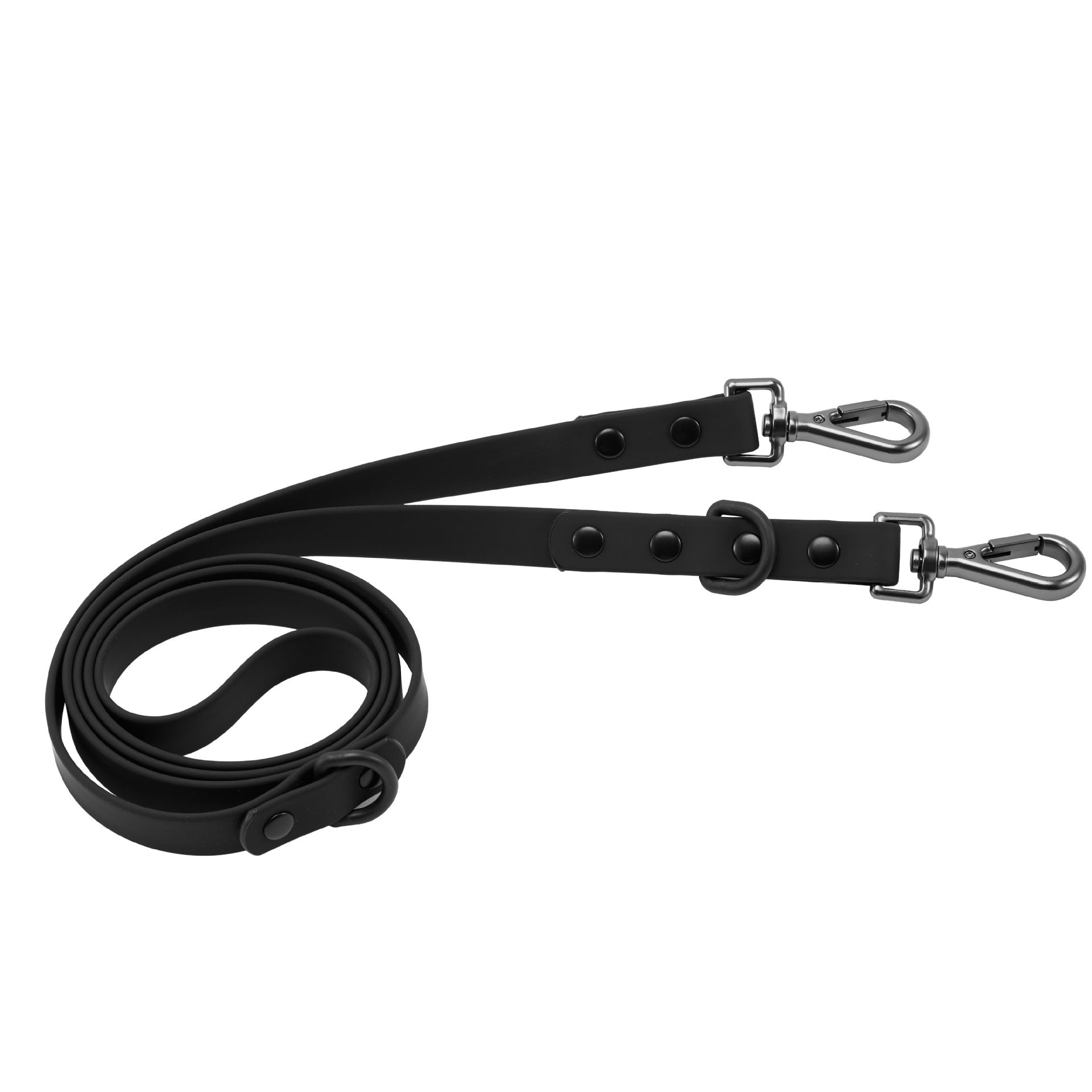 HKM-6510141 Multi-functional Double-Leash for Pet Walking - Durable PVC-Coated Webbing in Various Colors
