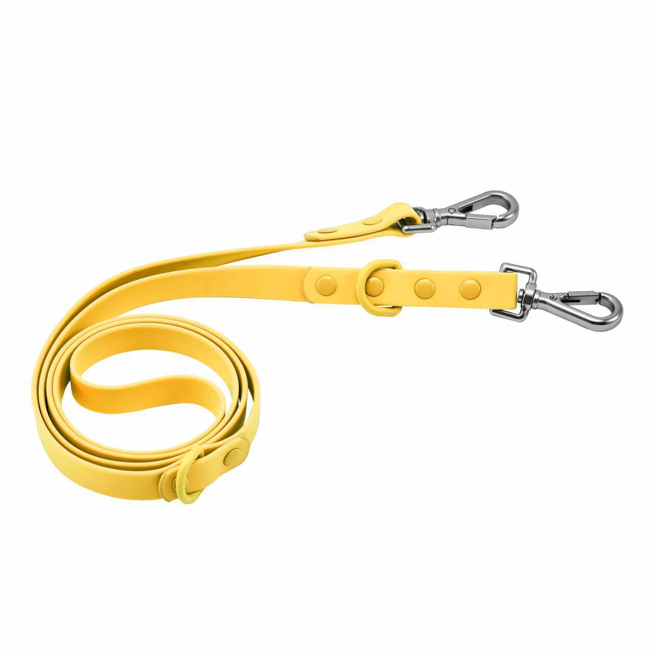 HKM-6510141 Multi-functional Double-Leash for Pet Walking - Durable PVC-Coated Webbing in Various Colors