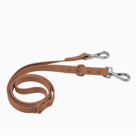HKM-6510141 Multi-functional Double-Leash for Pet Walking - Durable PVC-Coated Webbing in Various Colors
