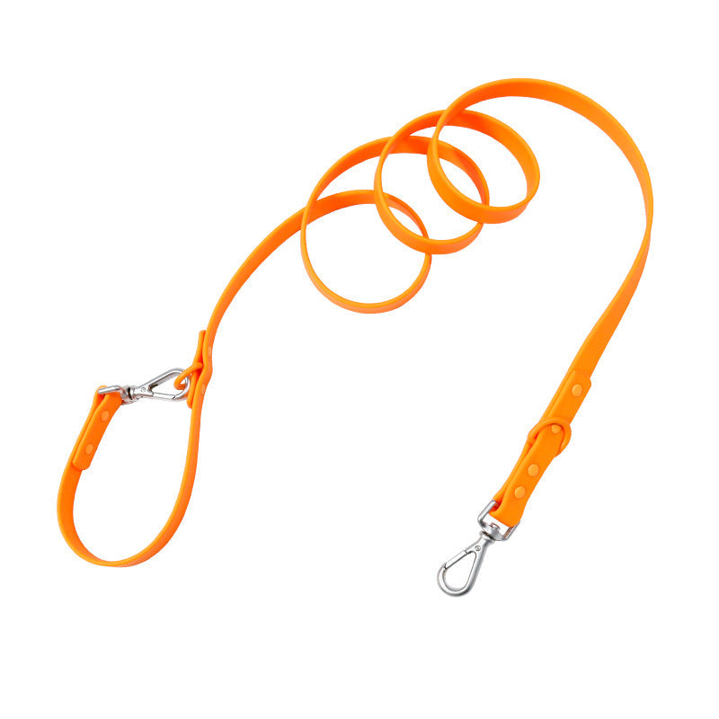 HKM-6510141 Multi-functional Double-Leash for Pet Walking - Durable PVC-Coated Webbing in Various Colors