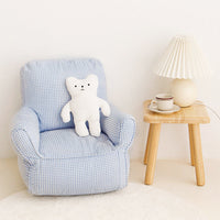 HKM-6510397 Nordic Design Pet Bed in Blue, Yellow, or Pink Plaid - Comfortable and Stylish Cat Sofa