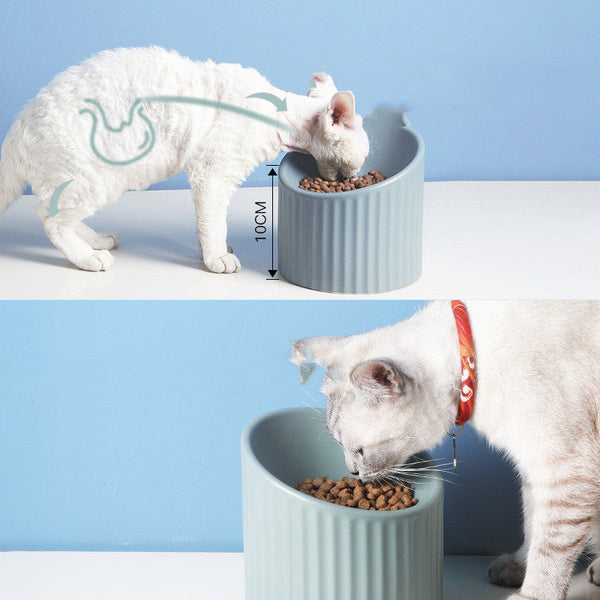 HKM-6510525 Ceramic Cat Bowl for Elderly Pets ¨C Ideal for Tea Drinking