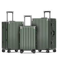 HKM-651091 Carry-On PC Trolley Bag Set with Aluminium Frame - 3-Piece Travel Luggage Suitcase Collection