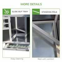 HKM-6513981 Outdoor Chicken Coop with Run and Nesting Box, Solid Fir Wood, Waterproof Roof, Suitable for 2-4 Chickens
