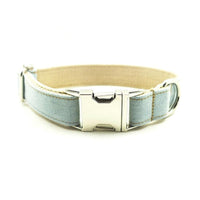 HKM-651411 Blue Polyester Cowboy Dog Collar for Stylish Pet Fashion