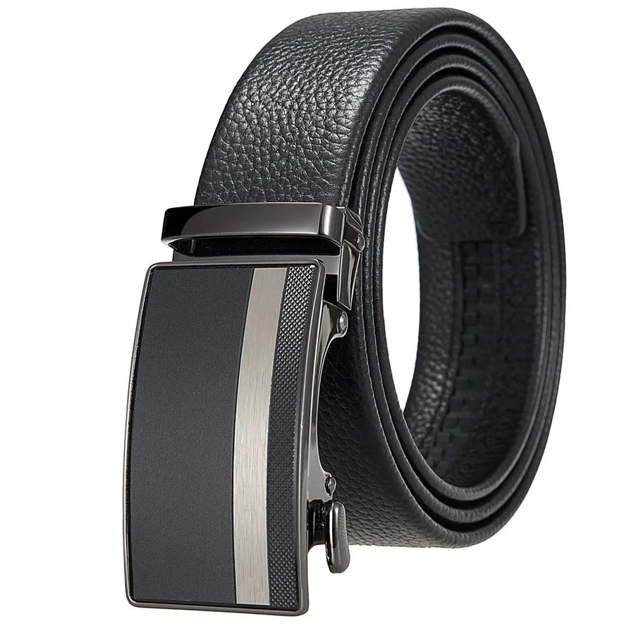 HKM-651411 Men's Automatic Buckle Belt - Model LY36-25630-5, Fashionable and Durable Design