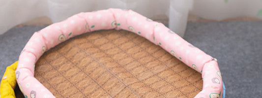 HKM-6514365 Cozy Indoor Linen Pet Bed - Multiple Sizes for Cats and Small Dogs