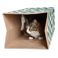 HKM-6515389 Kraft Paper Cat Tunnel - Spacious 61.5 x 27 x 22 CM Play Space for Cats