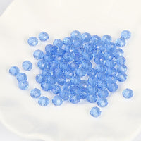 HKM-651539 4mm Artificial Crystal Wheel Beads in Assorted Colors - 50 Pieces