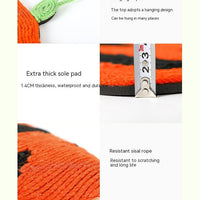 HKM-6516285 Pumpkin Cat Scratching Pad - EVA Sisal Hemp Rope, Anti-Scratching Design