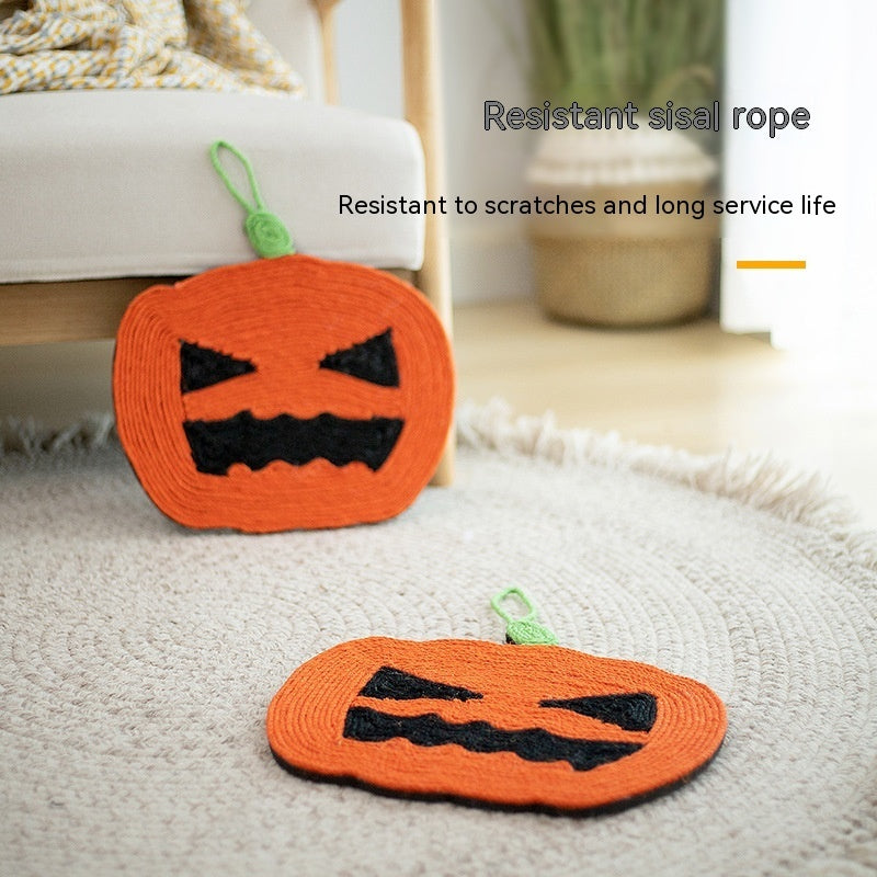 HKM-6516285 Pumpkin Cat Scratching Pad - EVA Sisal Hemp Rope, Anti-Scratching Design