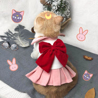 HKM-6516669 Stylish Spring and Summer Cat Clothes in Blue and Pink