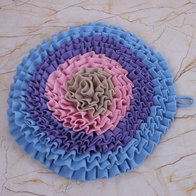 HKM-6517949 Round Sniffing Pad for Dogs - Polar Fleece, 45CM Diameter, Stress Relief Training Tool
