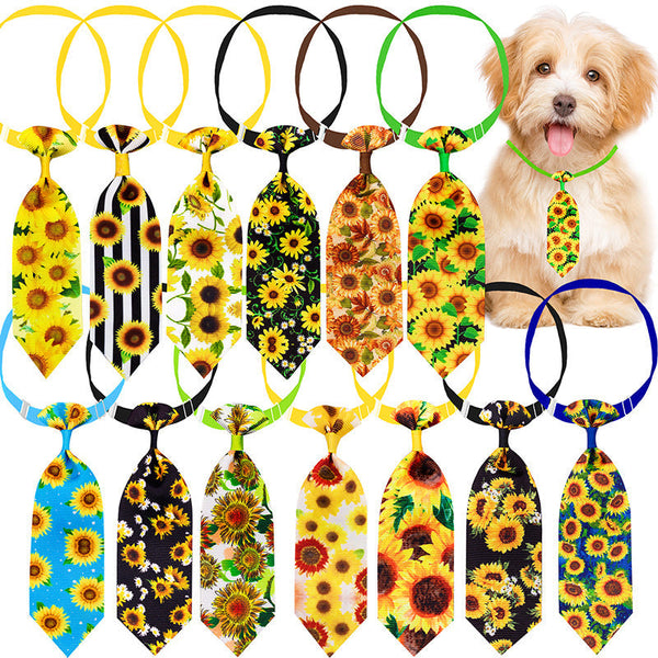HKM-6518333 Sunflower Pet Tie Collar Decoration in Various Designs and Colors