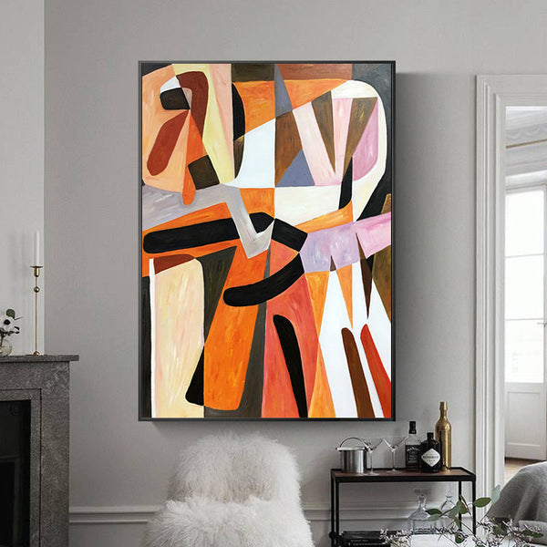 HKM-651859 Hand-Painted Abstract Oil Painting for Hallway Decoration - 60x85cm