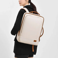 HKM-651923 Lightweight Waterproof Expandable Laptop Backpack with Breathable Shoulder Straps and USB Port