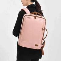 HKM-651923 Lightweight Waterproof Expandable Laptop Backpack with Breathable Shoulder Straps and USB Port