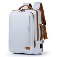 HKM-651923 Lightweight Waterproof Expandable Laptop Backpack with Breathable Shoulder Straps and USB Port