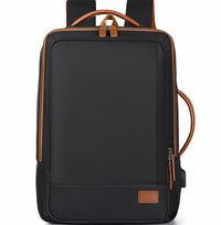 HKM-651923 Lightweight Waterproof Expandable Laptop Backpack with Breathable Shoulder Straps and USB Port