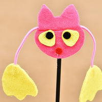 HKM-6519869 Interactive Tumbler Toy for Cats with Rotating Laser Light and Feather Accents