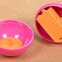 HKM-6519869 Interactive Tumbler Toy for Cats with Rotating Laser Light and Feather Accents