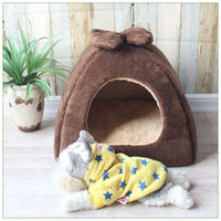 HKM-6520125 Enclosed Warm Yurt for Small Pets - Dual-Purpose Cat and Dog Nest