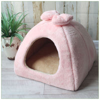 HKM-6520125 Enclosed Warm Yurt for Small Pets - Dual-Purpose Cat and Dog Nest