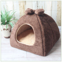 HKM-6520125 Enclosed Warm Yurt for Small Pets - Dual-Purpose Cat and Dog Nest