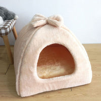 HKM-6520125 Enclosed Warm Yurt for Small Pets - Dual-Purpose Cat and Dog Nest