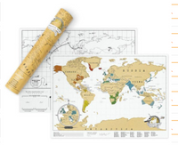 HKM-652051 Scratch-Off World Map with Travel Notes for Adventurers