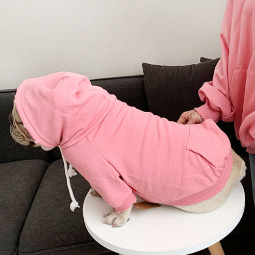 HKM-6521149 Fleece Pet Hoodie for All Sizes - Cozy Casual Wear for Dogs