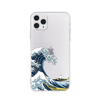HKM-652115 Abstract Art Line Wave Phone Case for Huawei with Airbag Anti-Fall Protection