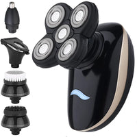 HKM-652179 Cordless 5D Electric Shaver for Men - Waterproof, 5-in-1 Head Shaver with Travel Lock and Stainless Steel Blades