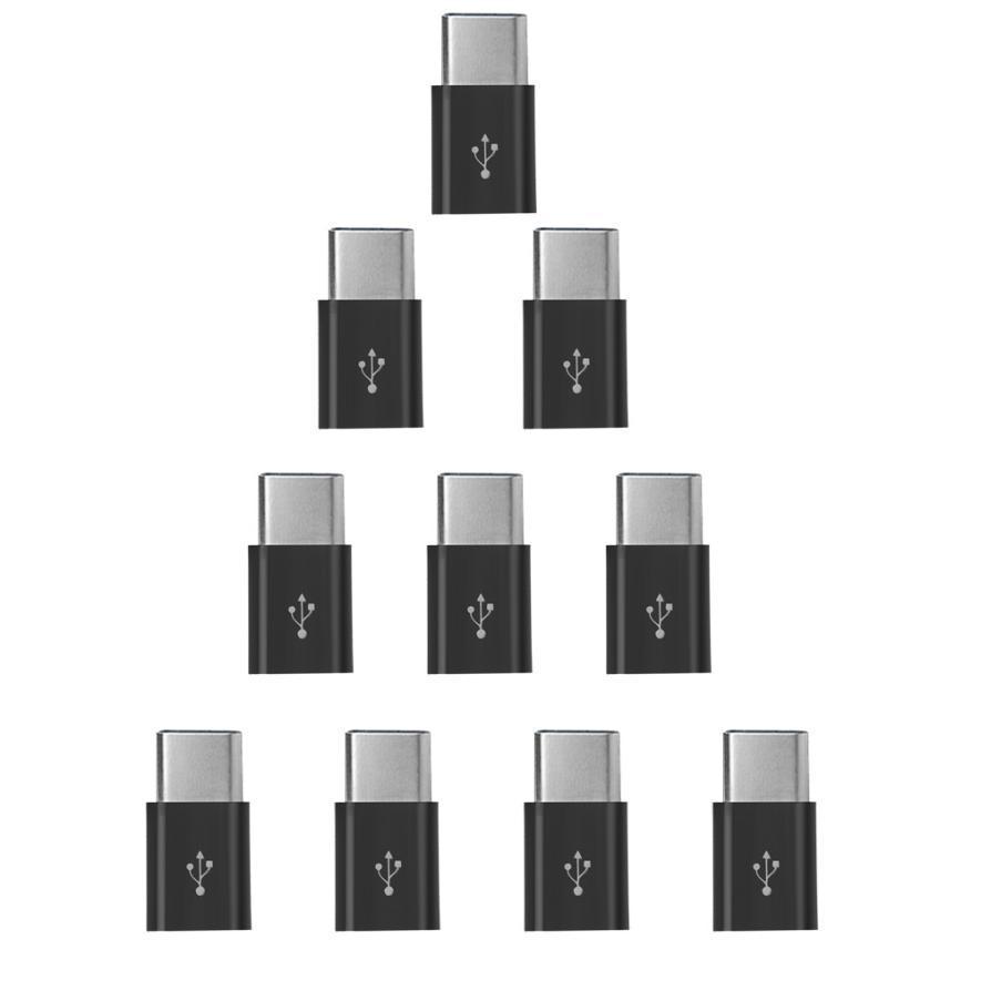 HKM-652243 10-Pack USB-C to Micro USB Data Charging Adapters for Android Devices