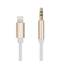 HKM-652243 Apple-Compatible Lightning to 3.5mm AUX Audio Cable for iPhone 7 and Vehicles